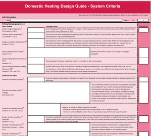 Domestic Heating Design Guide System Criteria