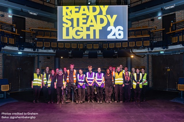 Students on stage