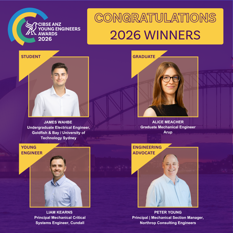 Industry celebrates its rising stars: 2026 CIBSE ANZ Young Engineers Award winners revealed